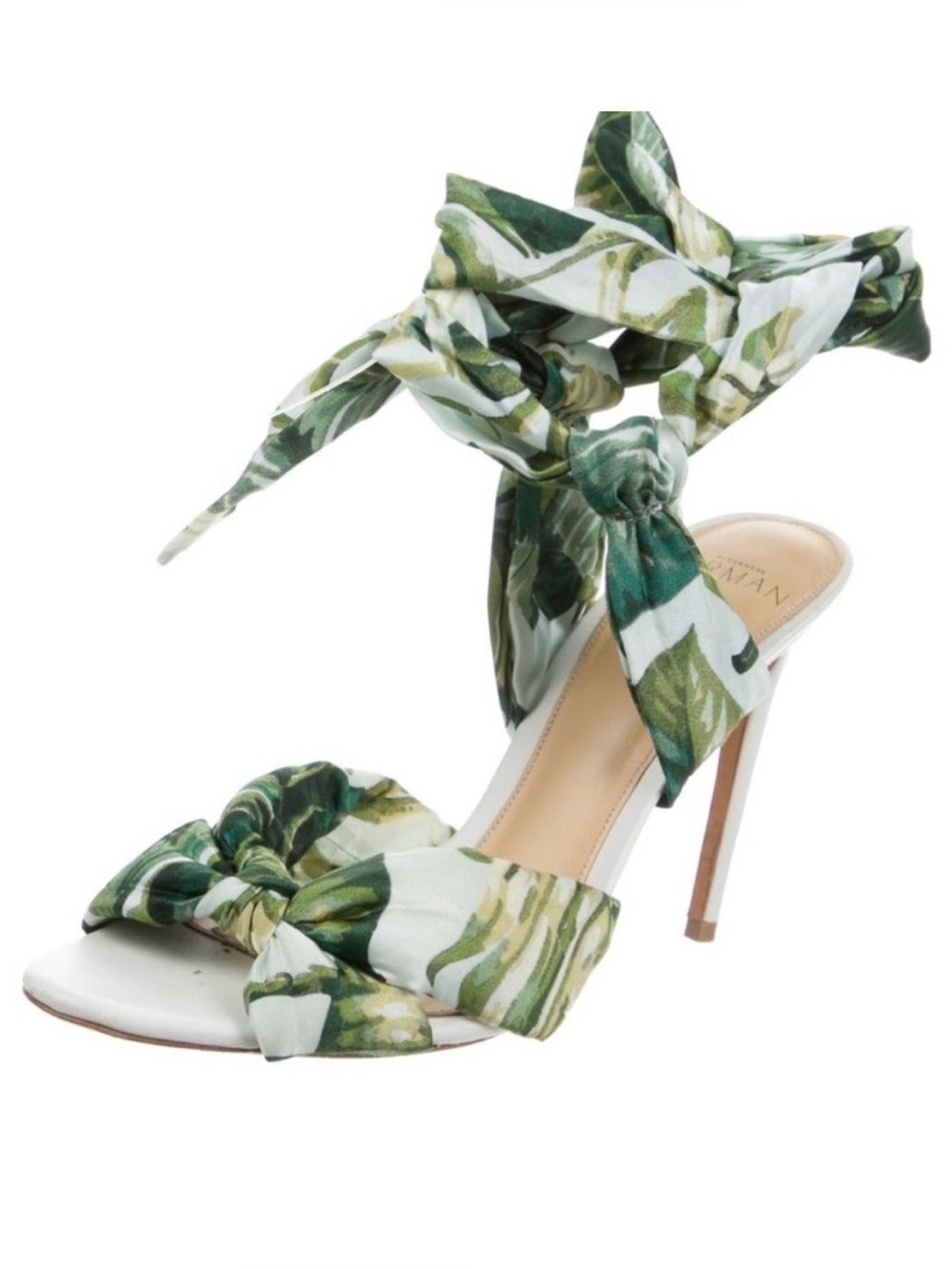 Alexandre Birman leather floral printed sandals